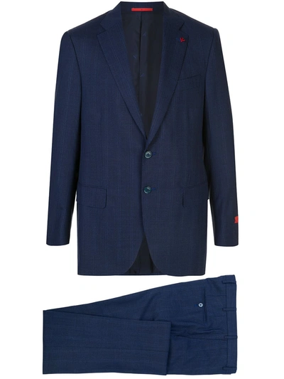 Isaia Striped Two-piece Suit In Blue