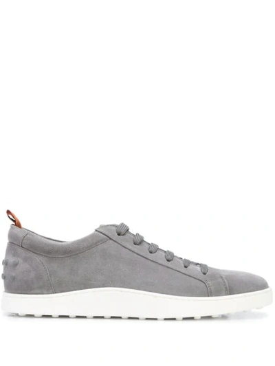 Tod's Pebble-heel Low-top Trainers In Grey