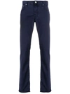 Jacob Cohen Pocket-square Skinny Trousers In Blue