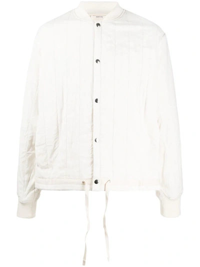 Oamc Stitch Detail Quilted Jacket In White