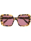 Marni Eyewear Oversized Square Frame Sunglasses In Brown