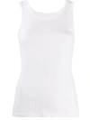 Nili Lotan Coana Ribbed Tank Top In White