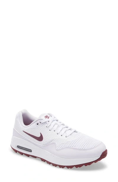 Nike Air Max 1 G Golf Shoe In White/ Villain Red