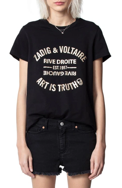 T-shirt Zadig & Voltaire Gris, Motif Crâne, Manches Courtes, Taille S