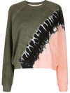 Electric & Rose Echo Wash Ronan Pullover In Green