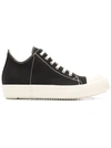 Rick Owens Drkshdw Stitching Detail Sneakers In Black