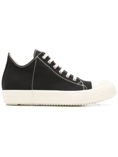 Rick Owens Drkshdw Stitching Detail Sneakers In Black