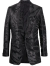 Tom Ford Abstract-jacquard Satin Tuxedo Jacket In Black