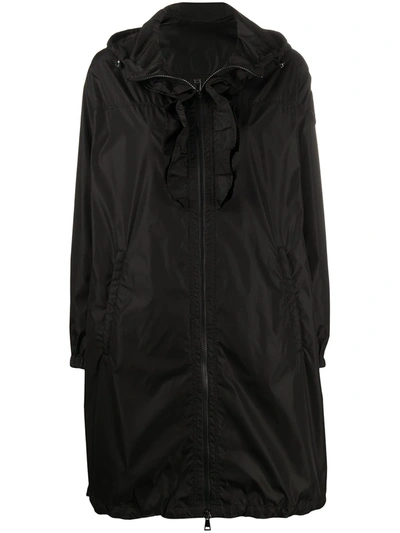 Moncler Hooded Parka Jacket In Black