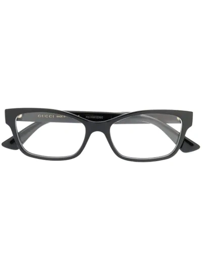 Gucci Gg0635o Rectangular-frame Glasses In Black