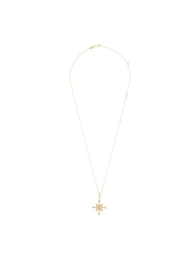 Azlee 24kt Gold Small Compass Necklace