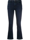 J Brand Cropped Flare Jeans In Blue