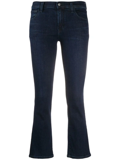 J Brand Cropped Flare Jeans In Blue