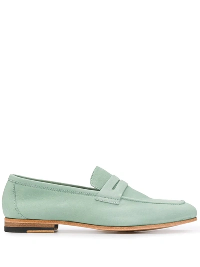 Paul Smith Soft Penny Loafers In Green