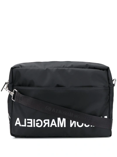 Mm6 Maison Margiela Reverse Logo Laptop Bag In Black