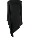Mm6 Maison Margiela Asymmetric Structured Dress In Black
