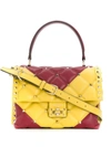 Valentino Garavani Two-tone Candystud Tote Bag In Red