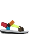 Camper Match Strap Sandals In Green