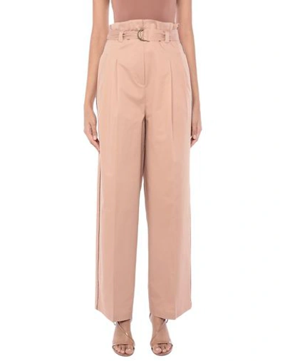 Semicouture Buddy Pants In Nude Color In Sand