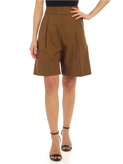 Aspesi Double Pleated Shorts In Army Green