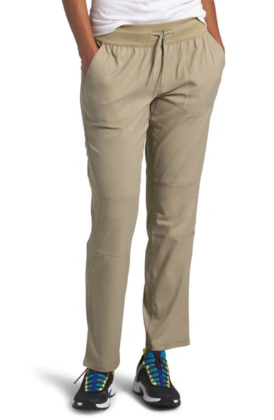 The North Face Aphrodite 2.0 Motion Water Resistant Pants In Twill Beige