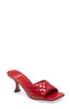 Jeffrey Campbell Mr Big Slide Sandal In Red/ Red