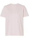 Burberry Dovey Tb Monogram Embroidered Cotton T-shirt In Alabaster Pink