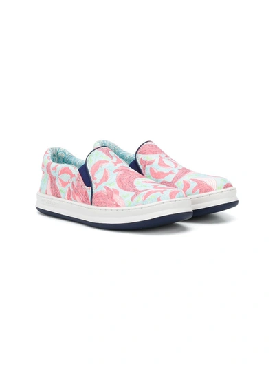 Camper Wale-print Slip-on Sneakers In Blue