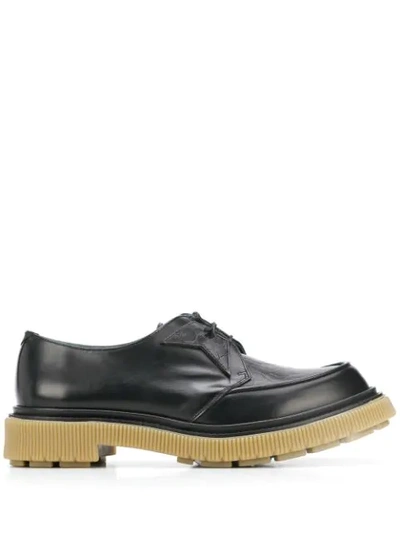 Adieu X Tres Bien Thick-sole Derby Shoes In Black