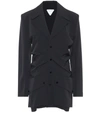 Bottega Veneta Light Technical Gabardine Silk-blend Jacket In Black