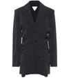 Bottega Veneta Light Technical Gabardine Silk-blend Jacket In Nero