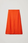 Cos A-line Skirt With Slits In Orange