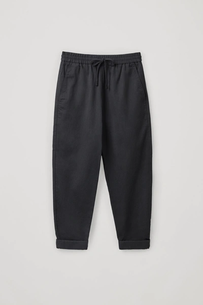 Cos Relaxed Joggers In Black