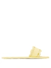 Carlotha Ray Laser-cut Slides In Yellow