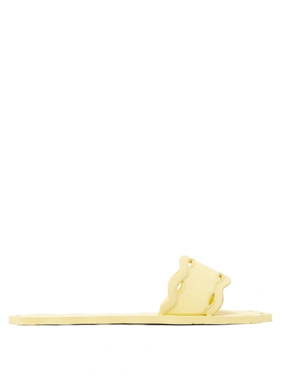 Carlotha Ray Laser-cut Slides In Yellow