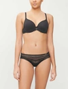 Chantelle Parisian Allure Stretch-woven Bra In 011 Black