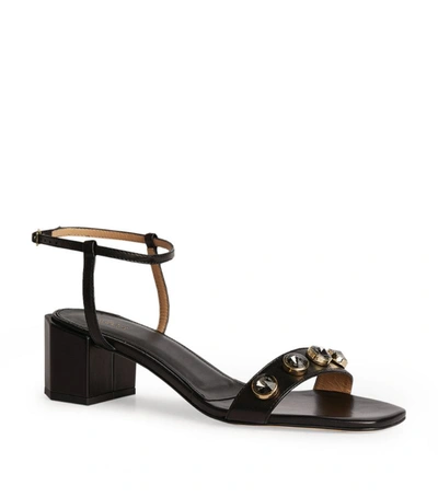 Claudie Pierlot Abbey Gem-embellished Leather Sandals