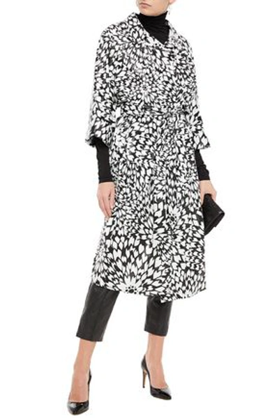 Missoni Tie-front Printed Leather Trench Coat In White