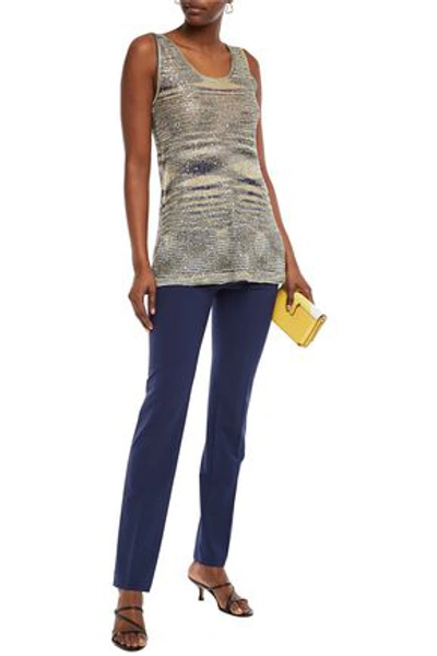 Missoni Sequin-embellished Crochet-knit Tank In Pastel Yellow