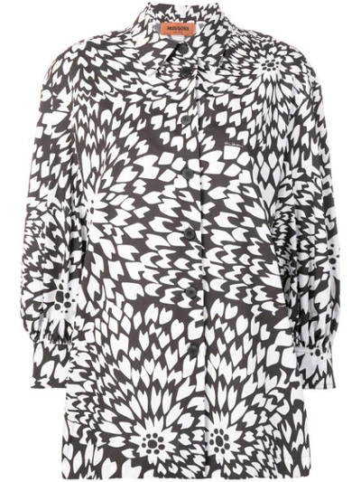 Missoni Printed Cotton-poplin Shirt In White