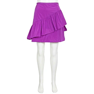 See By Chloé Ruffled Taffeta Mini Skirt In Purple