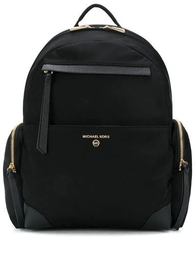 Michael Michael Kors Prescott Large Gabardine Backpack In Black/gold