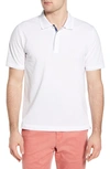 Robert Graham Men's Champion Pique Polo Shirt W/ Piping In White