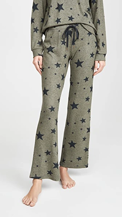 Pj Salvage Weekend Warrior Star Pajama Pants In Olive