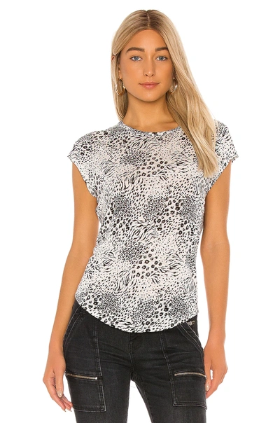 Joie Nell Animal-print Tee In Porcelain