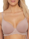 Simone Perele Caresse 3d Plunge Lace Underwire Bra In Nutmeg