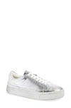 Allsaints Trish Platform Sneaker In Silver Leather