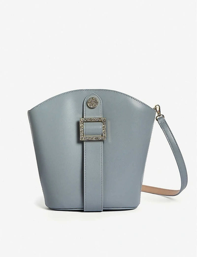 Ted Baker Betrice Masquerade Faux Leather Crossbody Bag In Dk-grey