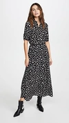 Bb Dakota The Floral Education Midi Dress In Black