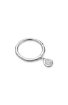 Monica Vinader Siren Charm Ring In Silver/ Blue Lace Agate